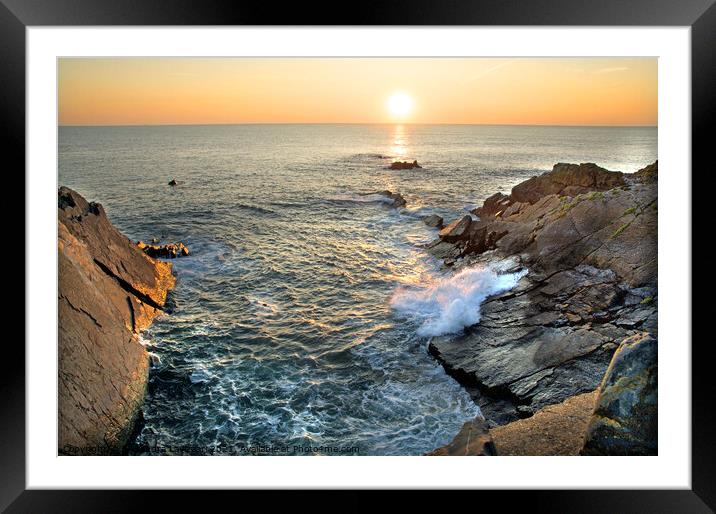 Sunset In Hartland Framed Mounted Print by Alexandra Lavizzari