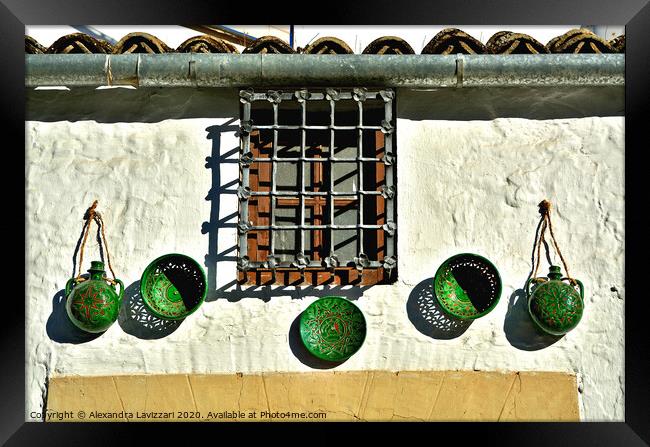 Andalusian Window Framed Print by Alexandra Lavizzari