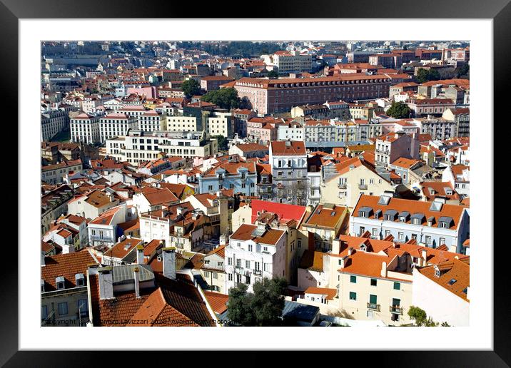 View of Lisbon Framed Mounted Print by Alexandra Lavizzari