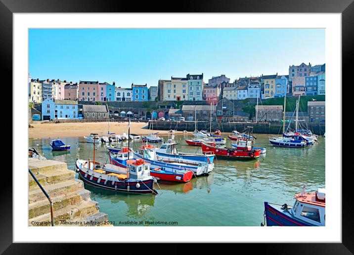Tenby Harbour Framed Mounted Print by Alexandra Lavizzari