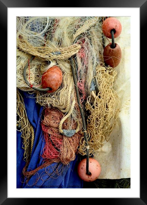 Sicilian Fishing Net Framed Mounted Print by Alexandra Lavizzari