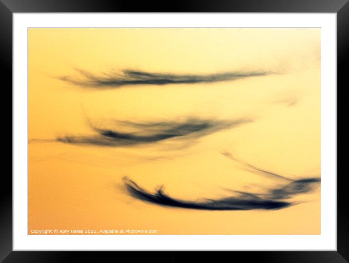 Cirrus Cloud digital manipulated Framed Mounted Print by Rory Hailes