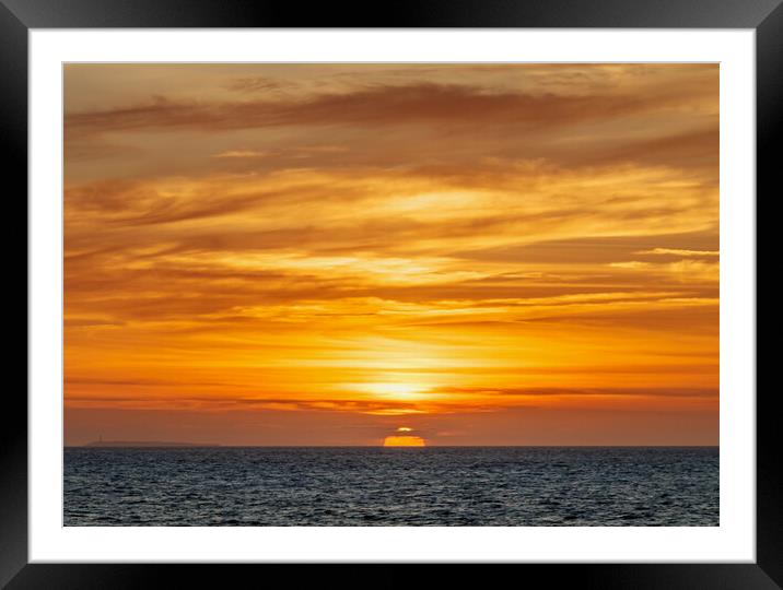 Sun at to set Framed Mounted Print by Rory Hailes