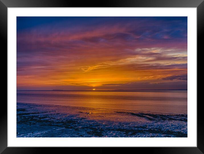 Sunset on a calm evening Framed Mounted Print by Rory Hailes