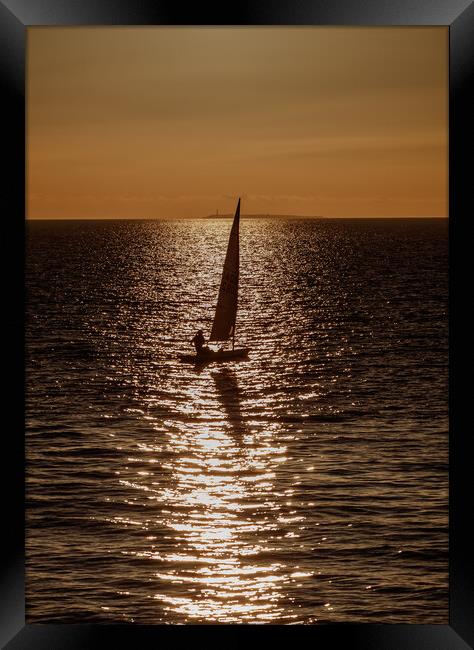 Sailing silhouette Framed Print by Rory Hailes