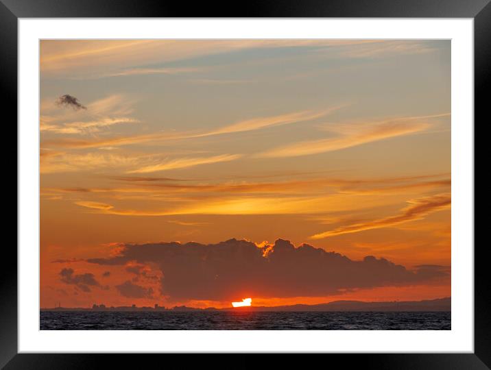 The sun setting Framed Mounted Print by Rory Hailes