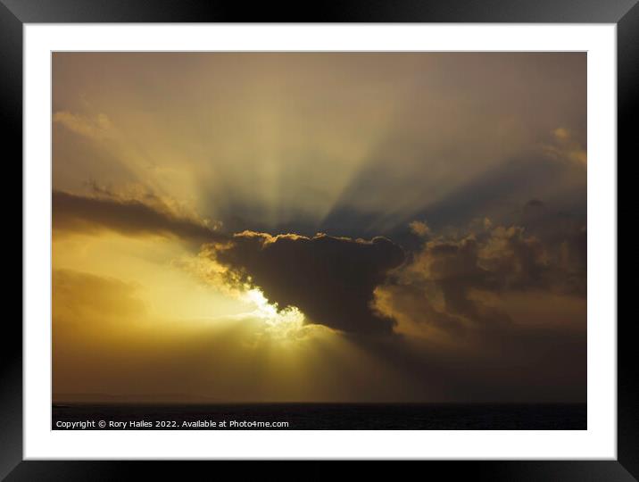 Cloud Formation Sunset Framed Mounted Print by Rory Hailes