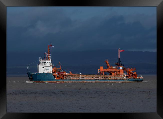 Arco Dart dredger heading out to sea Framed Print by Rory Hailes