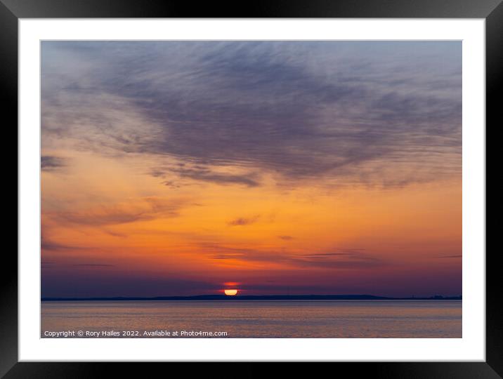 Sunset Framed Mounted Print by Rory Hailes