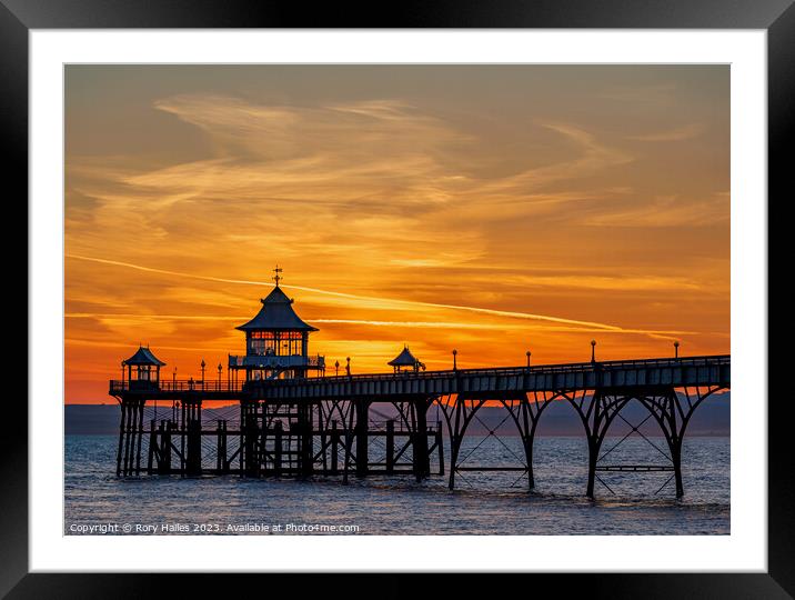 Sunset over the Welsh coast Framed Mounted Print by Rory Hailes