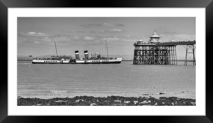 Waverly approaching the Clevedon Pier Framed Mounted Print by Rory Hailes