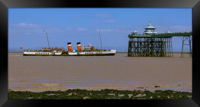 Waverly approaching the Clevedon Pier Framed Print by Rory Hailes