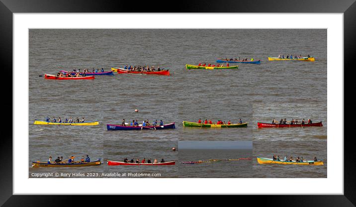 Clevedon Pilot Gig Regatta 2023 Framed Mounted Print by Rory Hailes