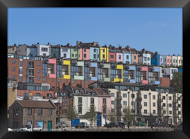 Coloured Buildings Framed Print by Rory Hailes