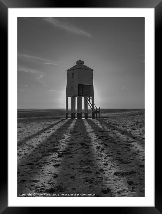 Low-Light House Burnham On Sea Framed Mounted Print by Rory Hailes