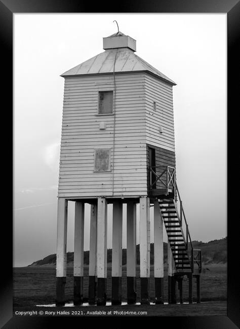 Low-Light House Burnham On Sea Framed Print by Rory Hailes