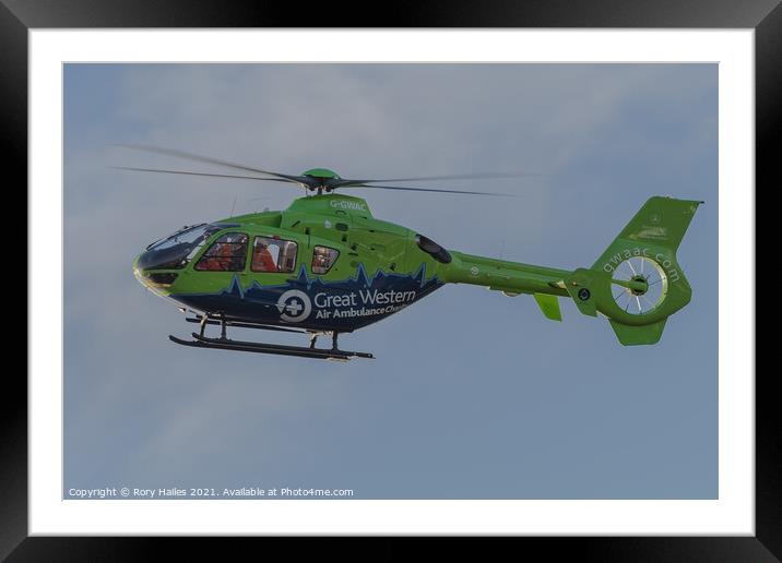 Great Western Air Ambulance Framed Mounted Print by Rory Hailes