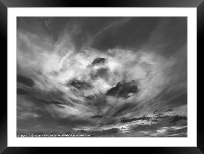 Monochrome sunset Framed Mounted Print by Rory Hailes