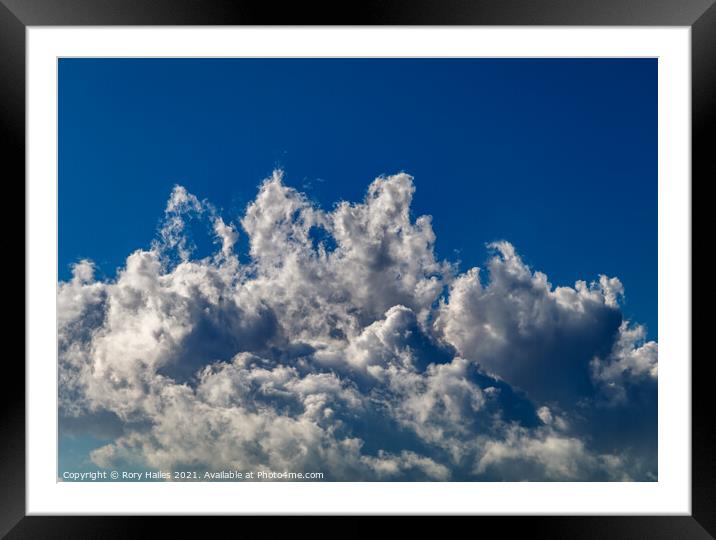 Cumulus clouds  blue sky Framed Mounted Print by Rory Hailes