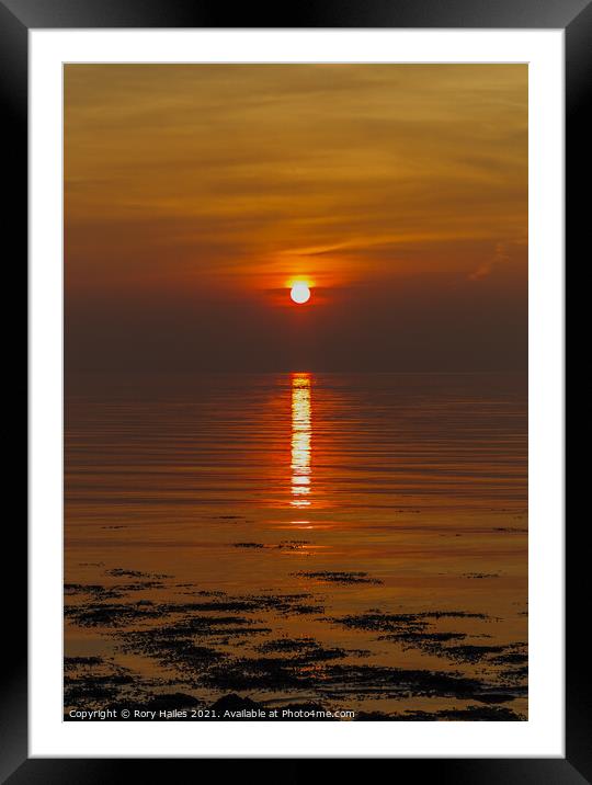 Sunset Framed Mounted Print by Rory Hailes