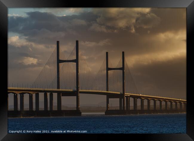 Second Severn Crossing Framed Print by Rory Hailes