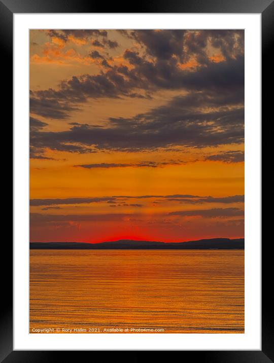 Sunset Framed Mounted Print by Rory Hailes