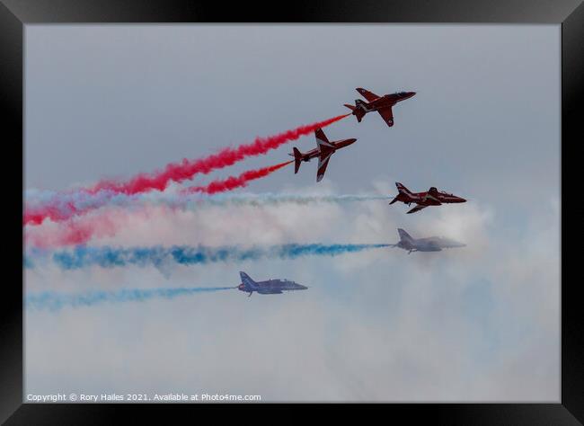 Red Arrows Framed Print by Rory Hailes