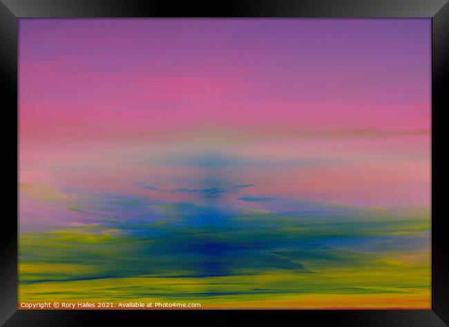 Digital Sunset Framed Print by Rory Hailes