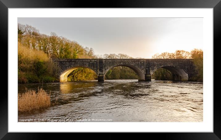 Threave Bridge over the River Dee near Castle Douglas, on a sunny winters day Framed Mounted Print by SnapT Photography