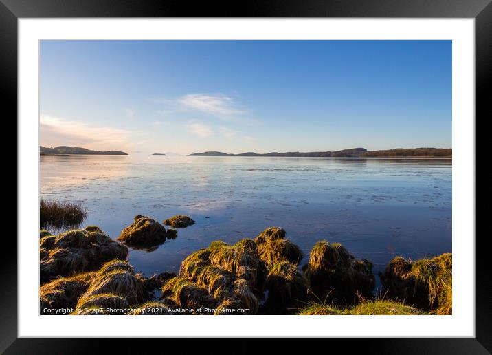 Kirkcudbright bay at low tide on a sunny winters morning, Scotland Framed Mounted Print by SnapT Photography