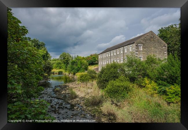 The Water of Fleet river and Mill at Gatehouse, Dumfries and Galloway, Scotland Framed Print by SnapT Photography