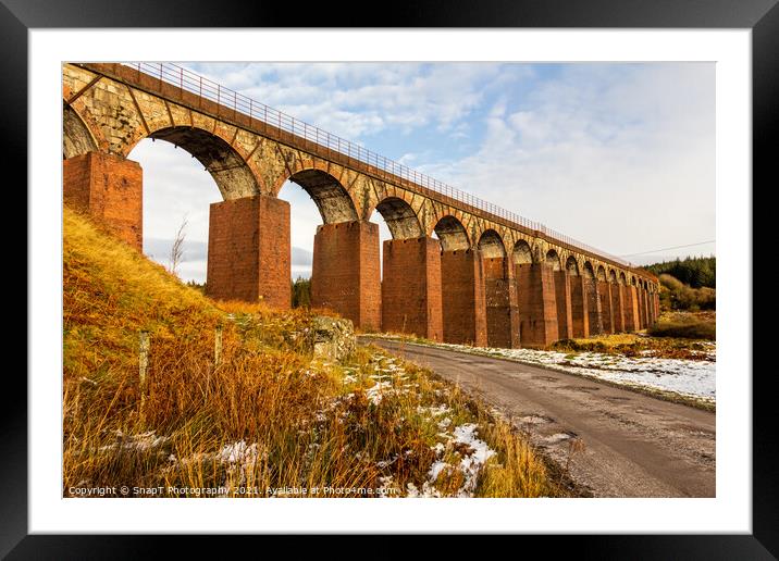 The old victorian red brick Big Water of Fleet Railway Viaduct, Scotland Framed Mounted Print by SnapT Photography