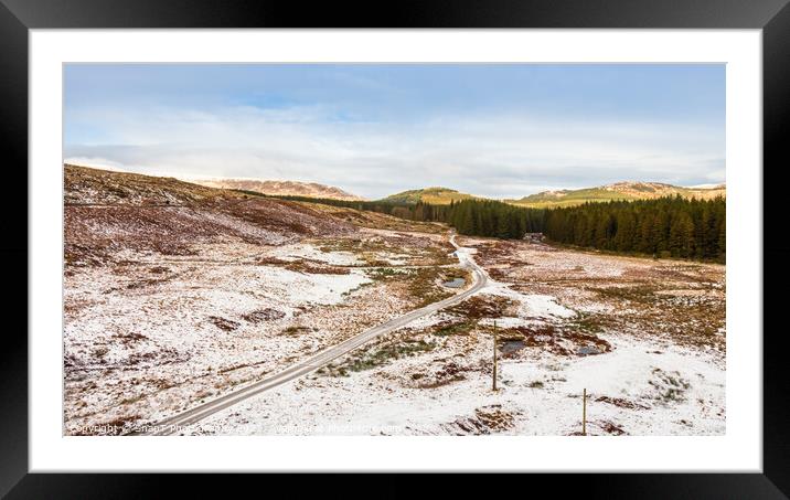 Snow covered Cairnsmore of Fleet at the Big Water of Fleet Railway Viaduct Framed Mounted Print by SnapT Photography
