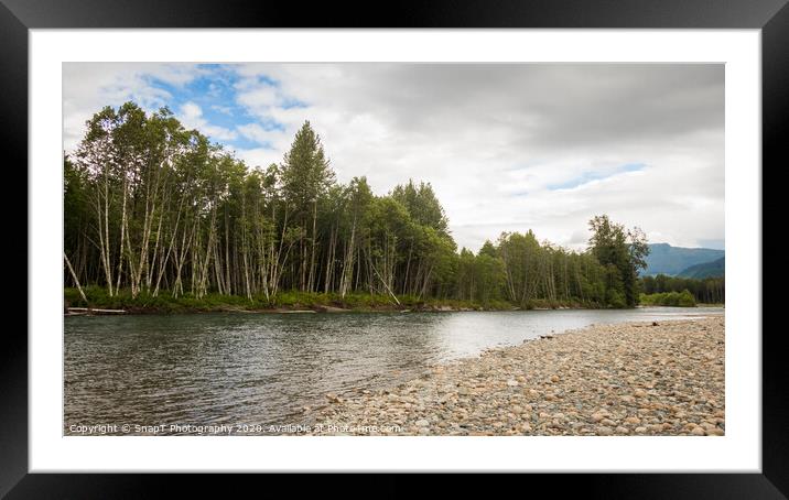 The Kitimat River in British Columbia, Canada, on a summers day Framed Mounted Print by SnapT Photography
