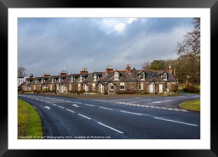 Row of houses at Parton village in Dumfries and Galloway, Scotland Framed Mounted Print by SnapT Photography