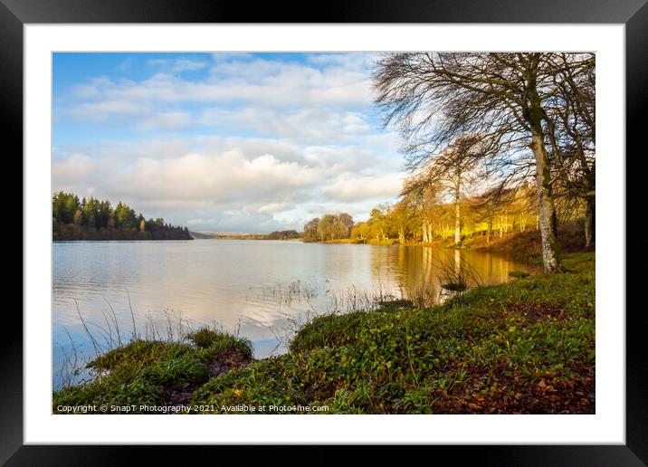 Winter sun over Loch Ken at Parton, Dumfries and Galloway, Scotland Framed Mounted Print by SnapT Photography