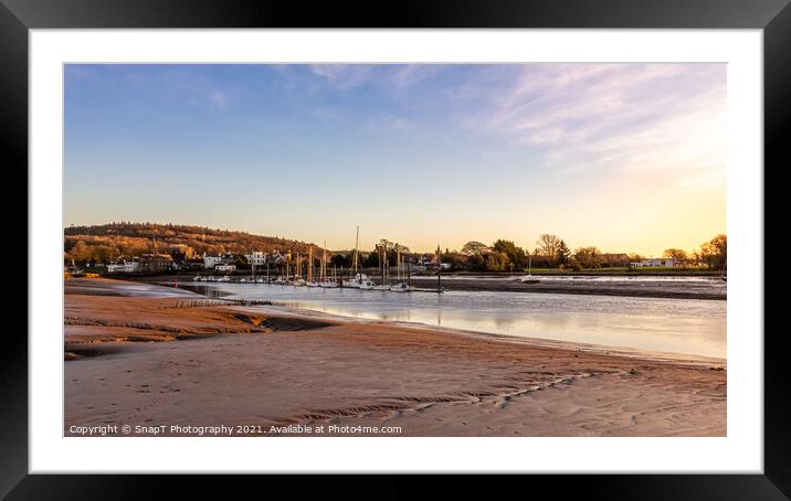 Low tide and mudflats on the River Dee estuary at Kirkcudbright during sunset Framed Mounted Print by SnapT Photography