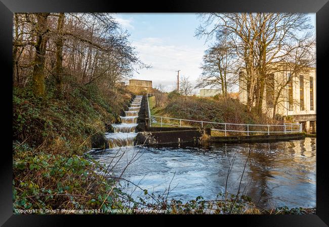 Earlstoun salmon ladder or fish pass, at Earlstoun Power Station Framed Print by SnapT Photography