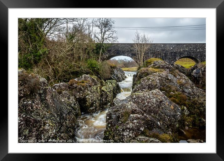 College Linn Waterfall on the Water of Ken at Kendoon, Scotland Framed Mounted Print by SnapT Photography