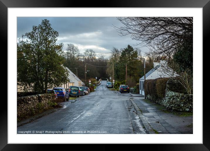 Bridge of Dee village on a cloudy winters day in Dumfries and Galloway, Scotland Framed Mounted Print by SnapT Photography