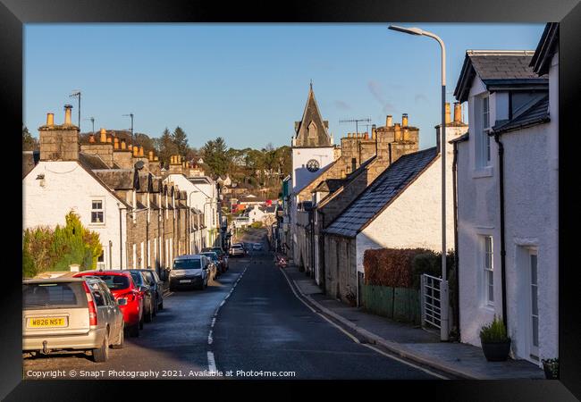 Ken bridge road in New Galloway on a winter day, Dumfries and Galloway, Scotland Framed Print by SnapT Photography
