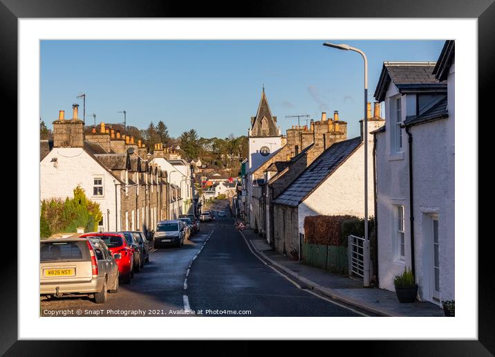 Ken bridge road in New Galloway on a winter day, Dumfries and Galloway, Scotland Framed Mounted Print by SnapT Photography