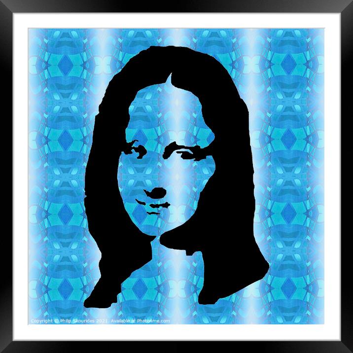 Mona Lisa digital art Framed Mounted Print by Philip Skourides