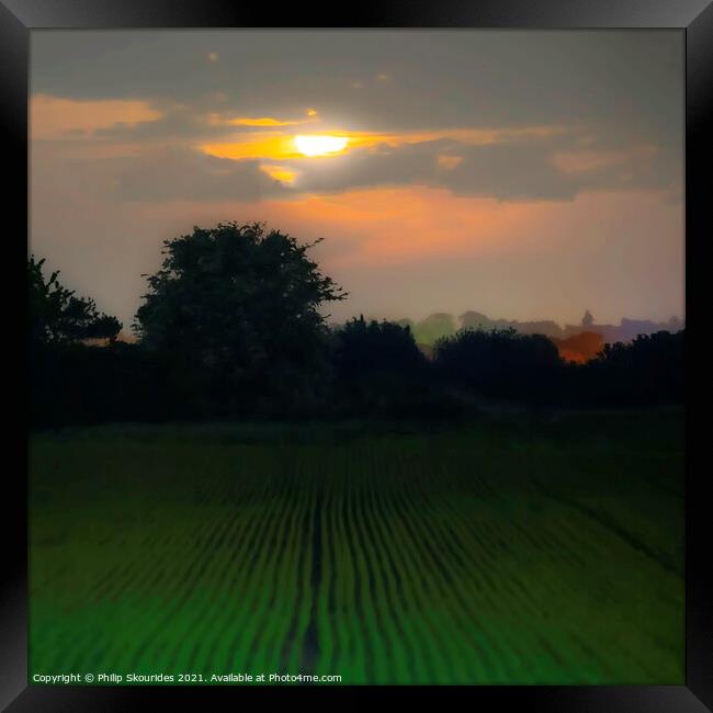 Moonrise in Norfolk Framed Print by Philip Skourides
