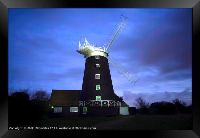 Windmill North West Norfolk Framed Print by Philip Skourides
