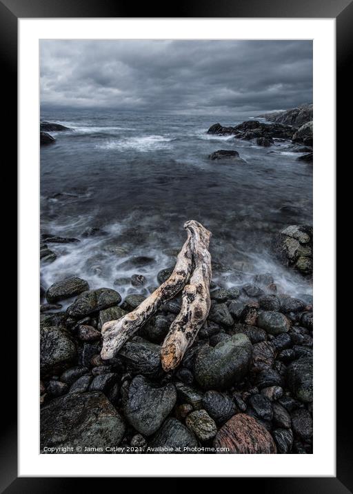 Highland driftwood Framed Mounted Print by James Catley