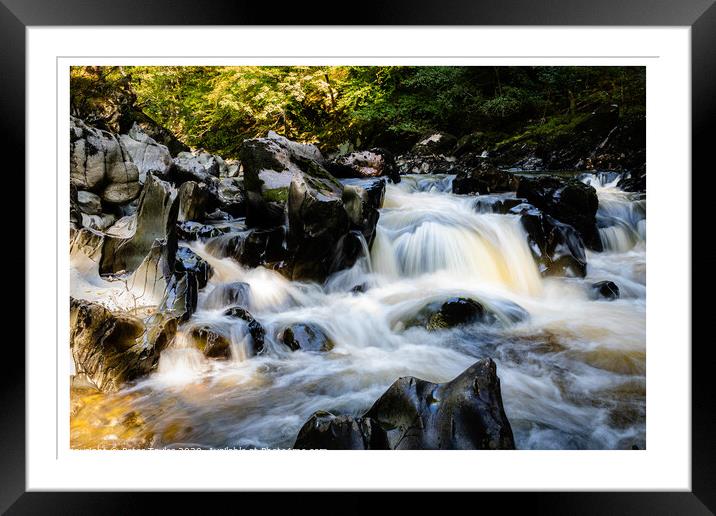 River through the Fairy Glen Framed Mounted Print by Peter Taylor