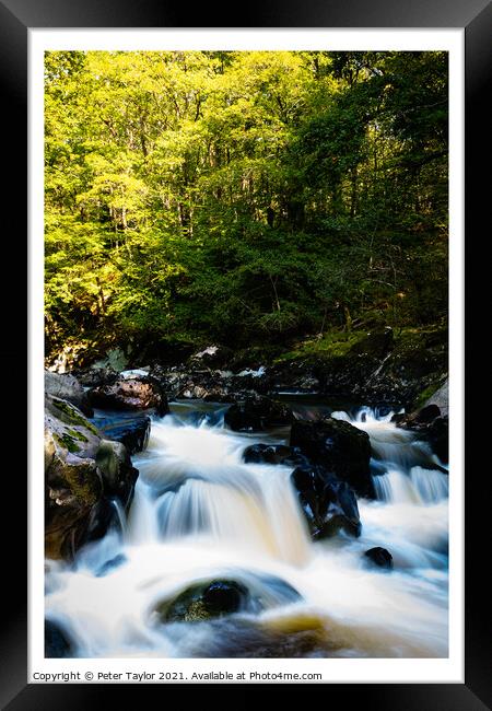 Waterfall in the Fairy Glen Framed Print by Peter Taylor