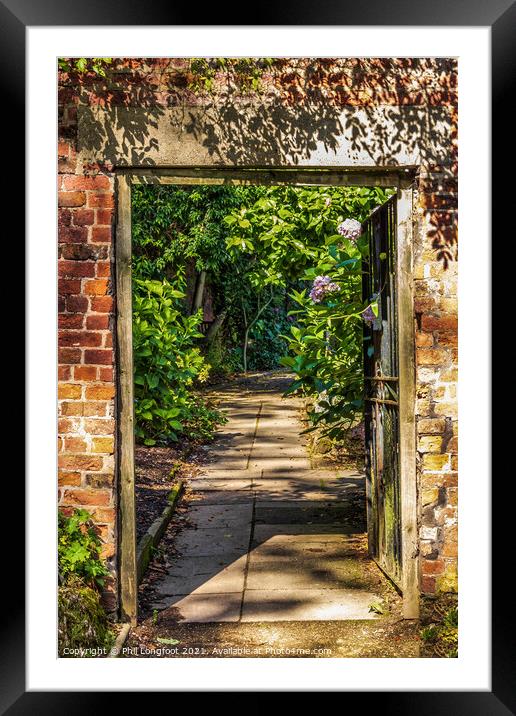 Entrance to the English Country Garden  Framed Mounted Print by Phil Longfoot