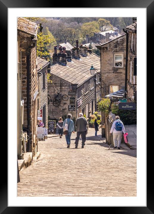 Haworth Main Street Yorkshire Framed Mounted Print by Phil Longfoot